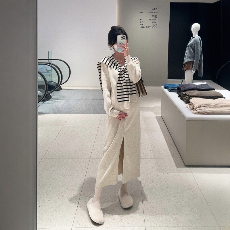 海德妈咪孕妇装秋冬韩系chic风慵懒简约休闲披肩+针织裙孕妇裙女,孕妇装/孕产妇用品/营养,套装,淘宝优惠券,粉丝福利购,淘宝优惠卷