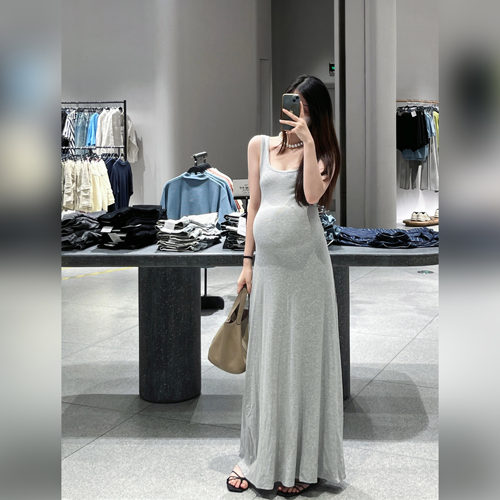 海德妈咪孕妇装夏基础慵懒休闲简约气质舒适高个子女人味吊带长裙