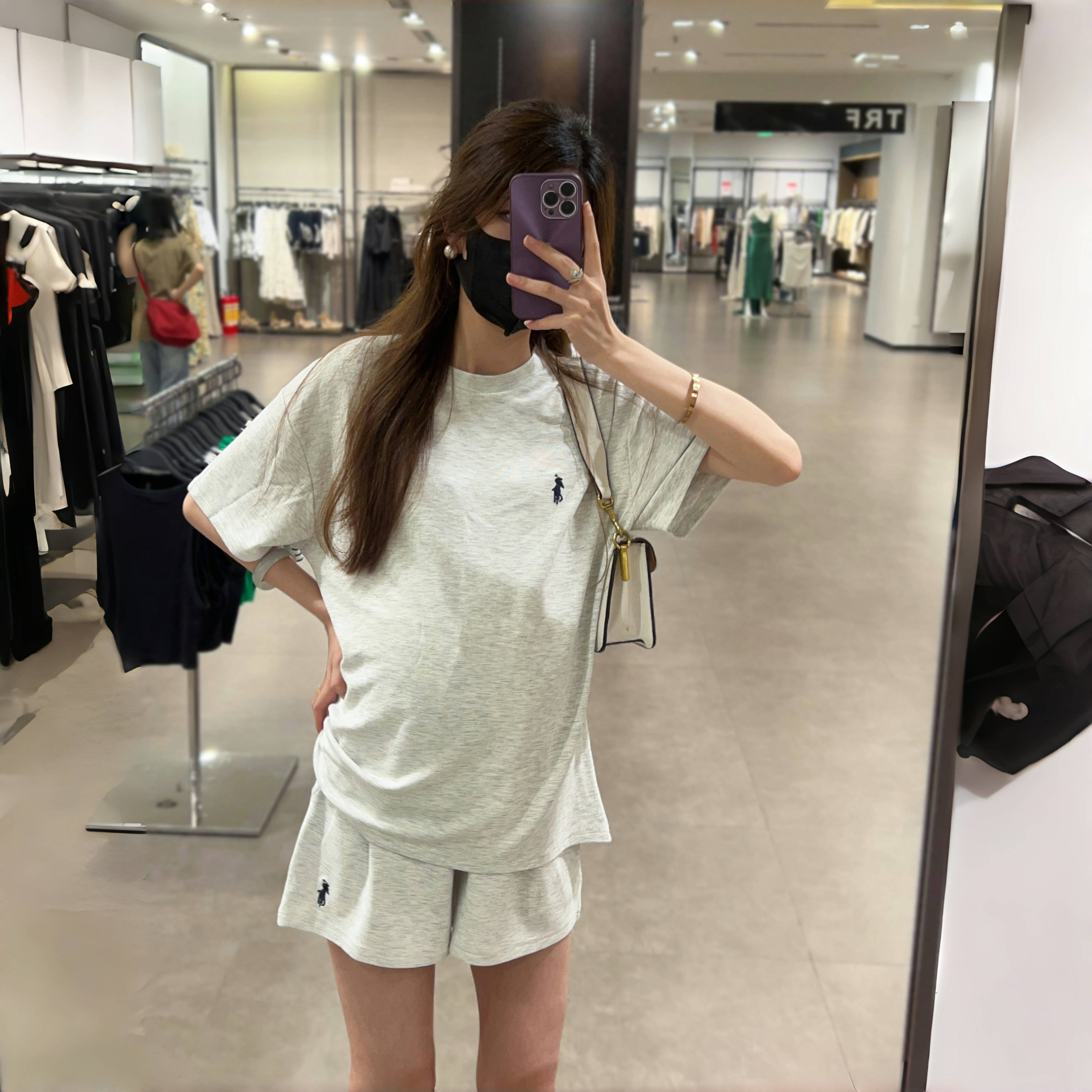 海德妈咪孕妇装夏显瘦藏肉休闲产检小个子纯棉上衣+托腹短裤套装