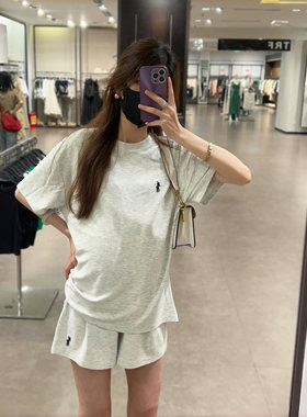 海德妈咪孕妇装夏显瘦藏肉休闲产检小个子纯棉上衣+托腹短裤套装