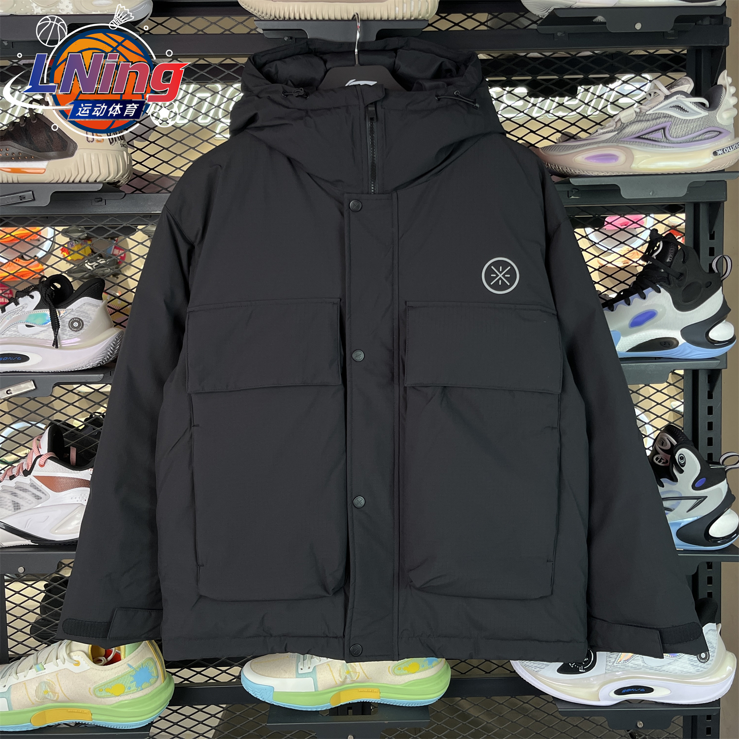 李宁男子冬季新款羽绒服保暖舒适
