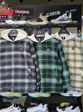 李宁男子棉服2026春季新款反伍系列舒适宽松保暖连帽外套AFMW001