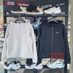 李宁风衣2026春季新款女子防风舒适百搭潮流针织连帽外套AFDW098