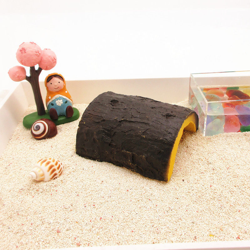 【树皮躲避窝】树脂房子 寄居蟹躲藏仿真树洞屋 两栖小爬宠物用品