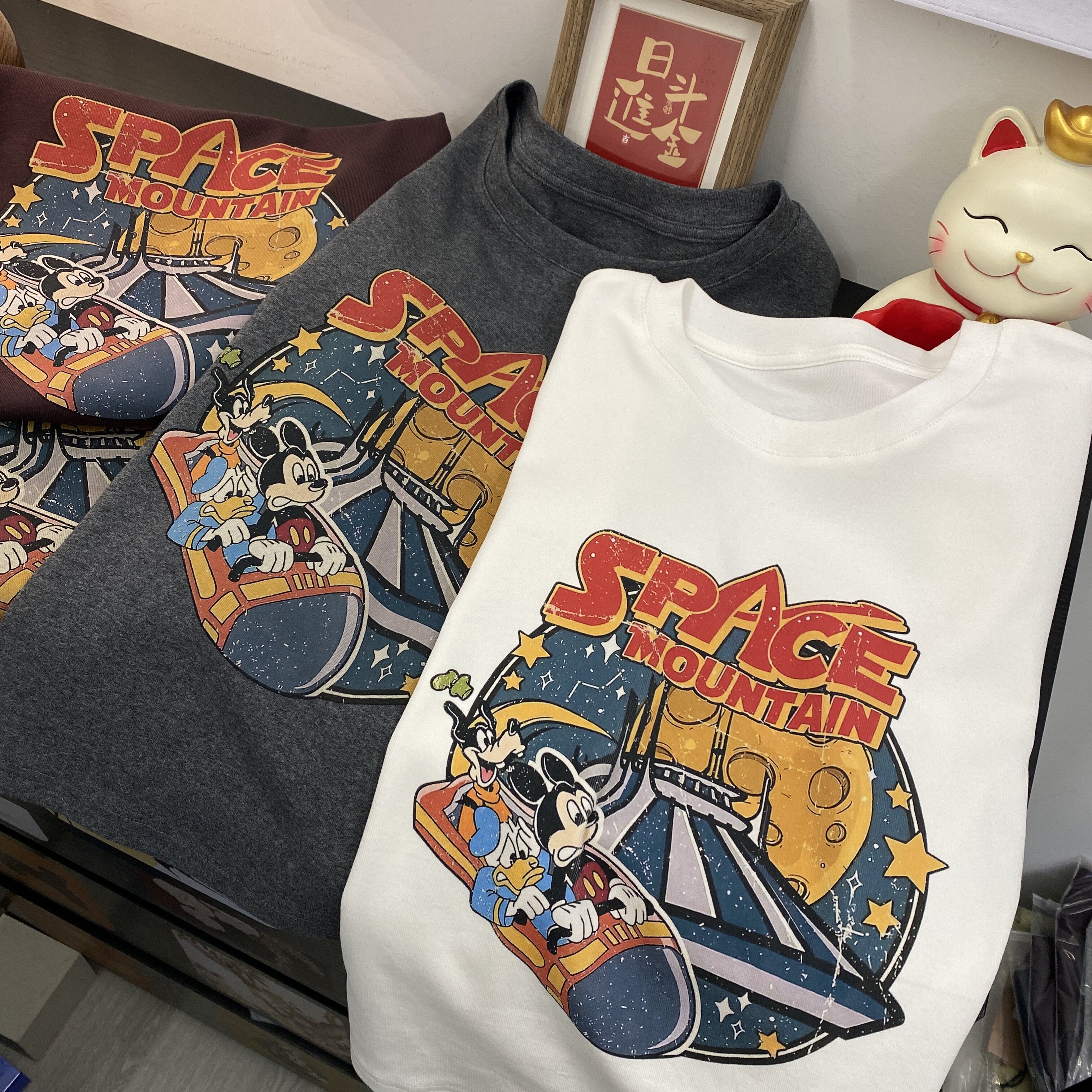 2026夏新款韩版时尚宽松短款正肩圆领趣味米奇印花短袖T恤女闺蜜