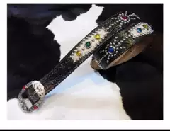 Htc Same Punk Style, Handmade Rivets, Diamonds, Motorcycle Belt