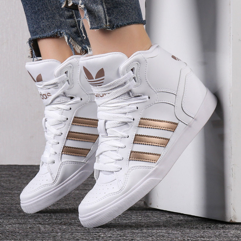 阿迪达斯三叶草女鞋2021秋季新款高帮运动鞋板鞋休闲鞋潮fw2034