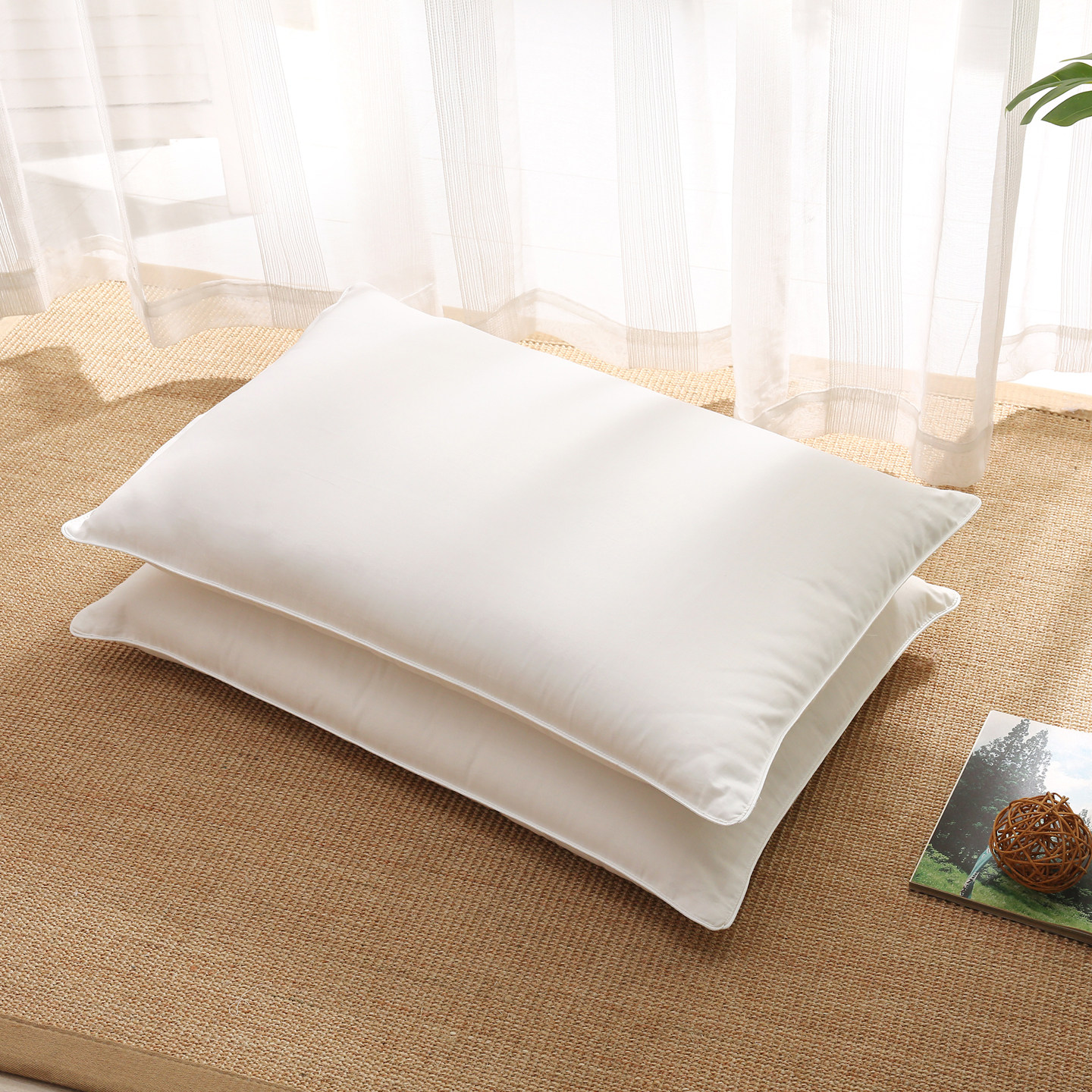 天然新疆棉花枕头枕芯护颈椎助睡眠低枕单人全棉防螨成人家用枕头,床上用品,枕头/枕芯,淘宝优惠券,粉丝福利购,淘宝优惠卷