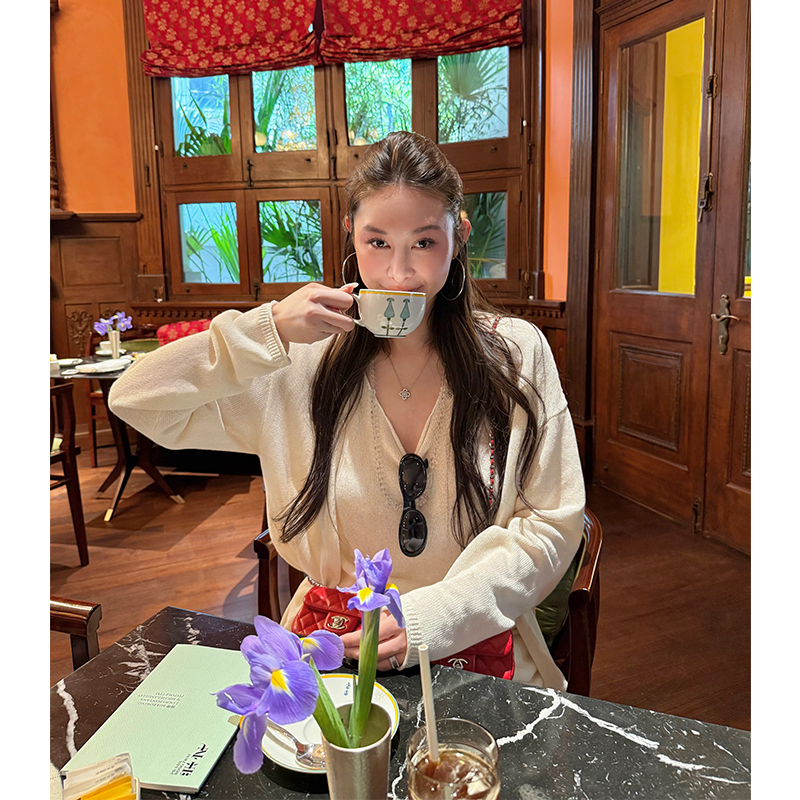 tingtings 针织天丝纸纱三件套女夏季薄款防晒开衫上衣/背心/短裤