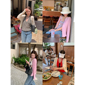 气质百搭空调衫 tingtings 上衣 女夏季 防晒罩衫 冰丝亚麻开衫 针织衫