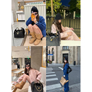 棉衣棉裤 tingtings 新款 女冬季 保暖外套上衣 蓝色菱格绗棉牛仔套装