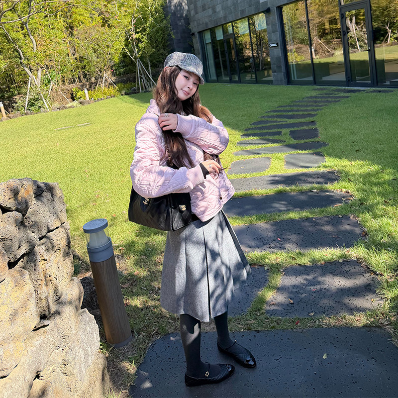 tingtings 灰色工字褶羊毛半身裙女秋冬气质加厚高腰显瘦A字裙子,女装/女士精品,半身裙,淘宝优惠券,粉丝福利购,淘宝优惠卷