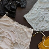 Einaro性感蕾丝内裤 纯棉裆舒适高弹女三角裤 女中腰纯欲风四季 薄款