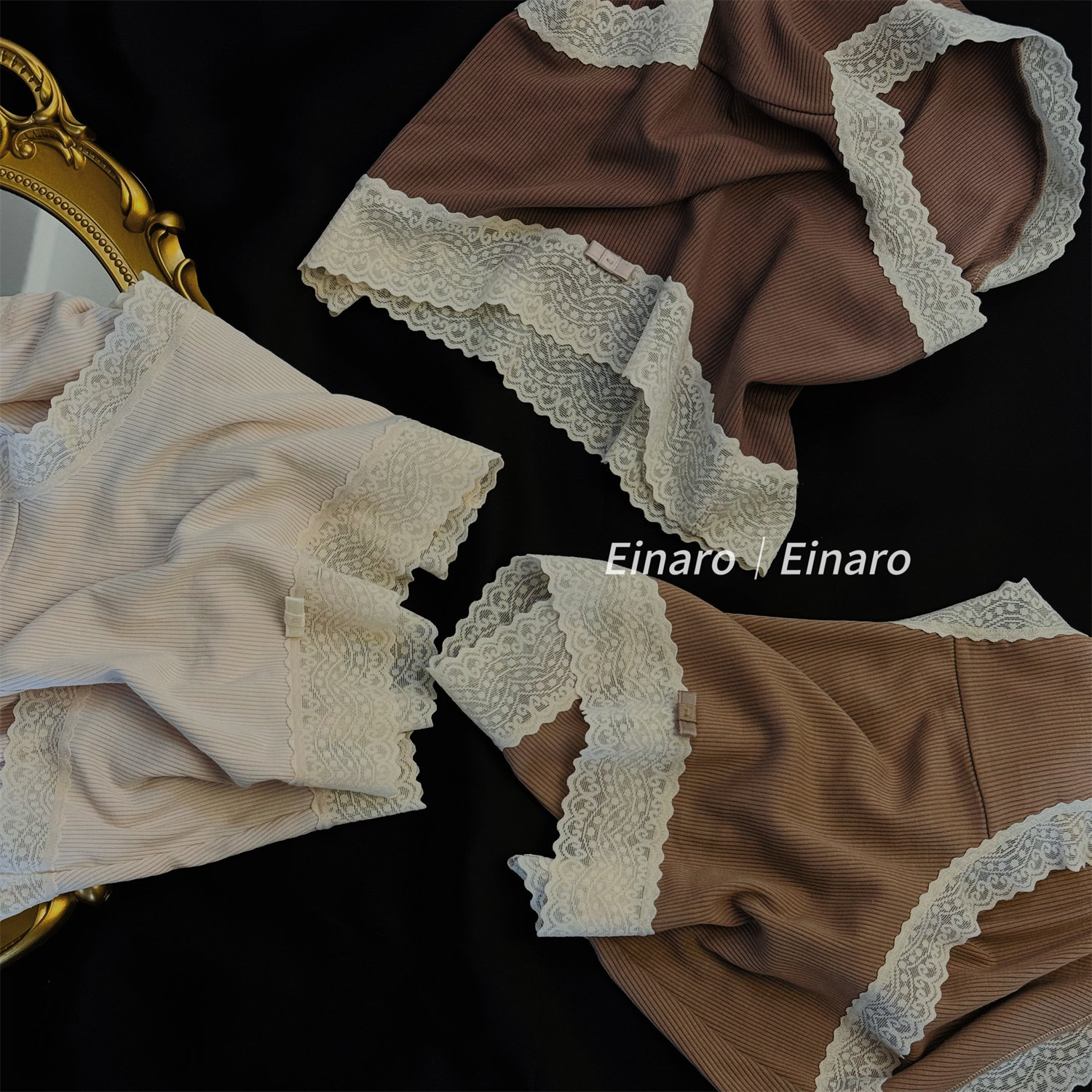 Einaro 中腰性感螺纹无痕裸感内裤女纯棉柔软舒适透气中高腰3条装,女士内衣/男士内衣/家居服,女三角裤,淘宝优惠券,粉丝福利购,淘宝优惠卷