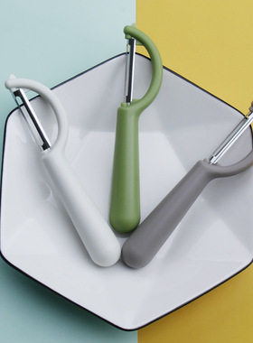 P型削皮器不锈钢pp刨刀简约刮皮器 厨房用具瓜果削皮刀具蓝色绿色