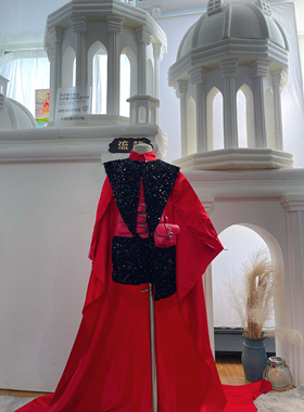 出租出售流筑2025新款重工潮服红色夏季炸街时尚潮流百搭女童走秀