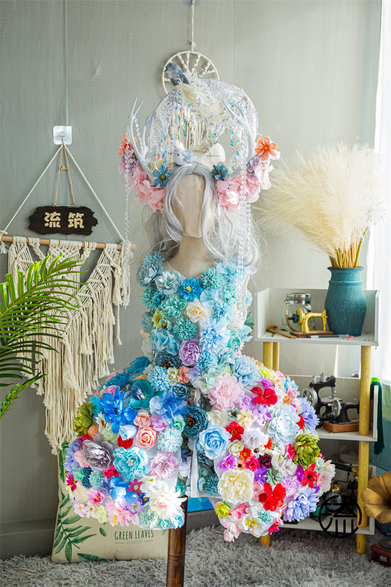 出租出售新款儿童礼服模特走秀个性公主裙花海百花少年生日宴会