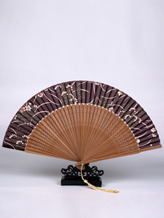 王兴吉扇子中式古风丝绸女子丝绸扇子古典折扇习俗礼品汉代舞蹈