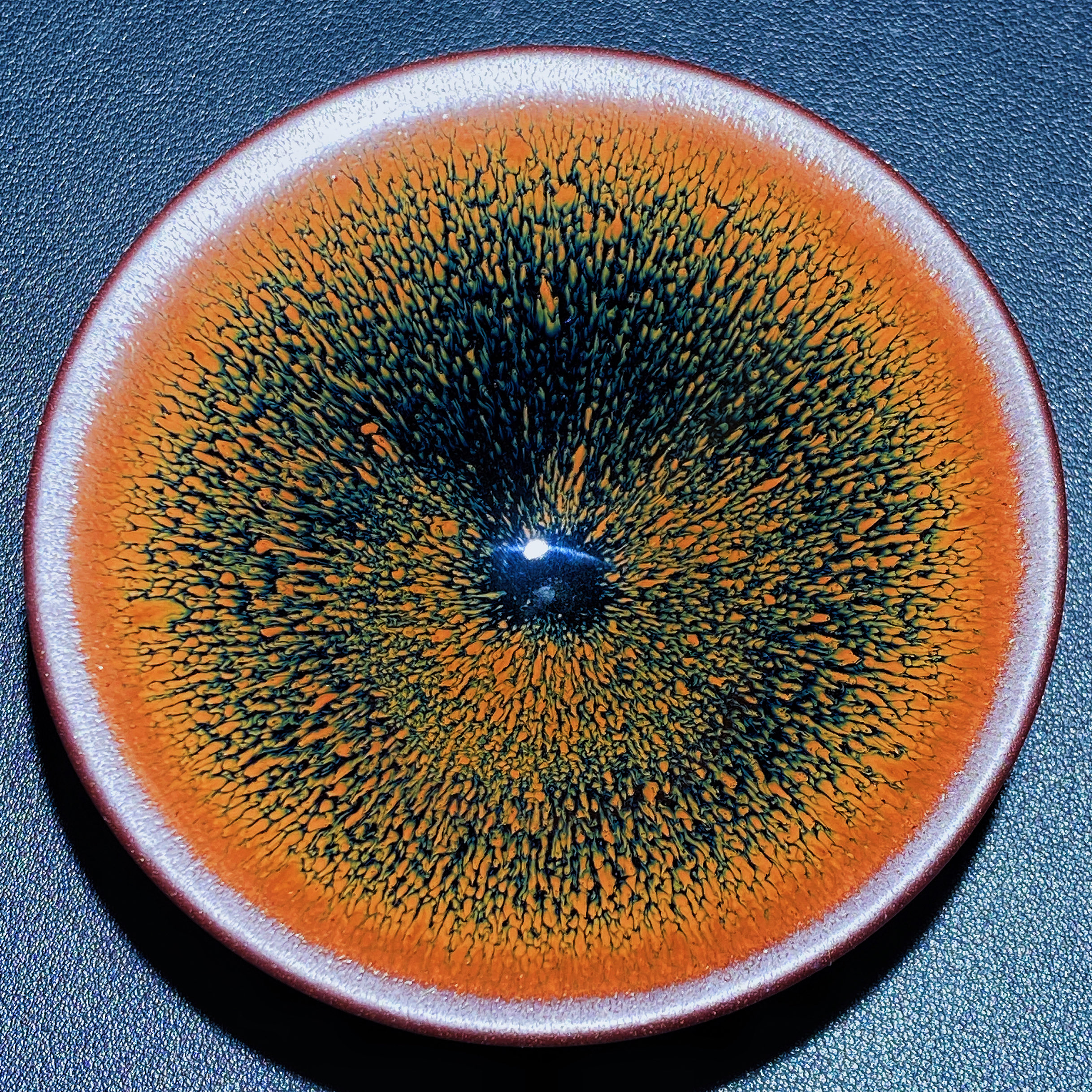 建盏古法龙窑柴烧茶盏主人杯鸡母花金兔豪油滴高端茶器