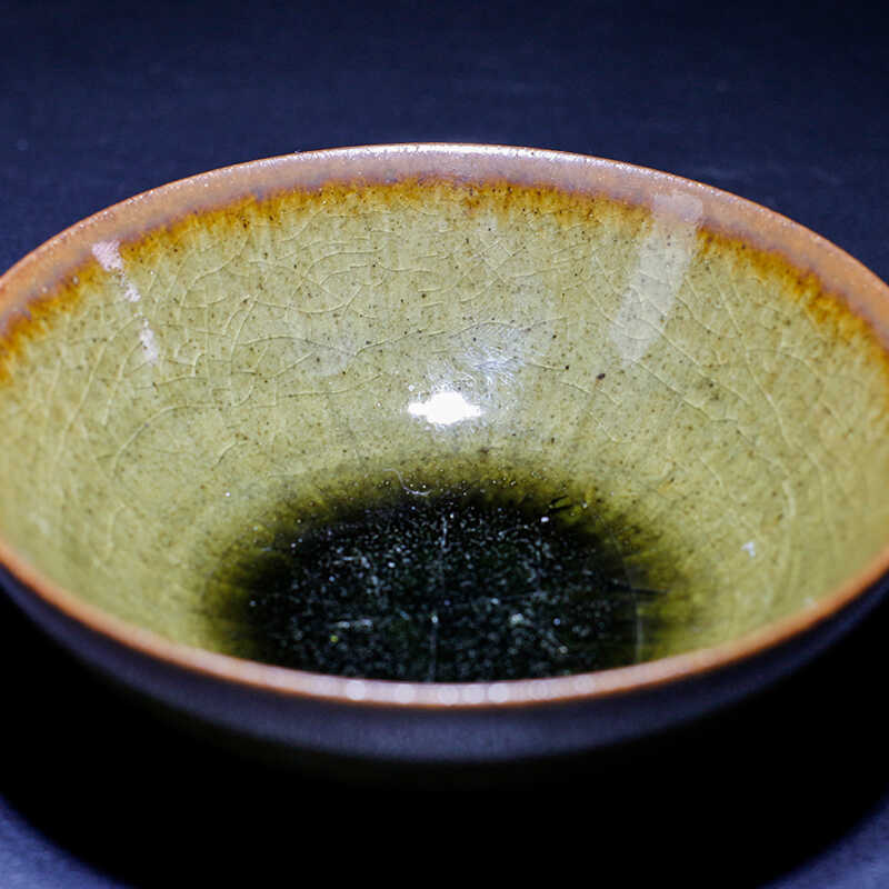 垚山杨世忠正品建盏手工柴烧主人茶杯陶瓷茶具原矿冰裂纹茶末茶盏