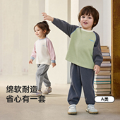 威尔贝鲁儿童运动套装 子宝宝两件套装 春夏2026新款 男女小童卫衣裤