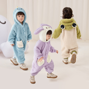 威尔贝鲁婴儿衣服秋装男宝秋冬新款女宝宝连体衣哈衣婴幼儿爬服