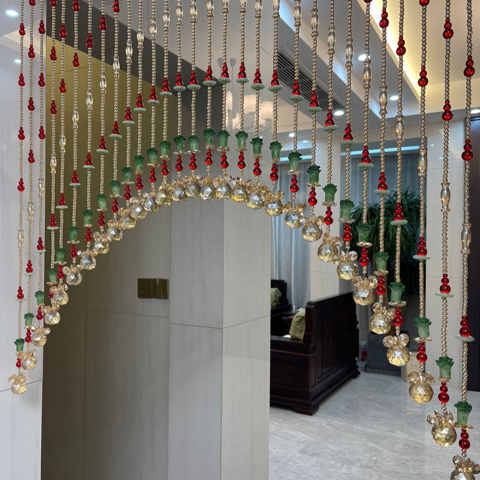 网红水晶珠帘门帘客厅餐厅卧室对门帘珠帘
