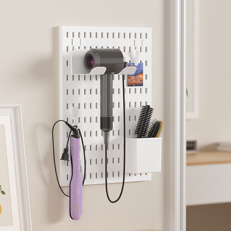 免打孔洞洞板戴森吹风机支架浴室卫生间好物收纳卷发棒梳子