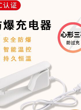 暖宝宝充电线热水袋充电器防爆夹自动断电三孔通用型暖手宝