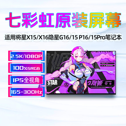 七彩虹将星X15/X16/X17隐星G15/G16/P15/P16橘宝R15/R16 Pro屏幕