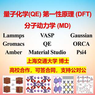 lammps分子动力学MD量子化学DFT机器学习模拟计算高斯激发态电荷