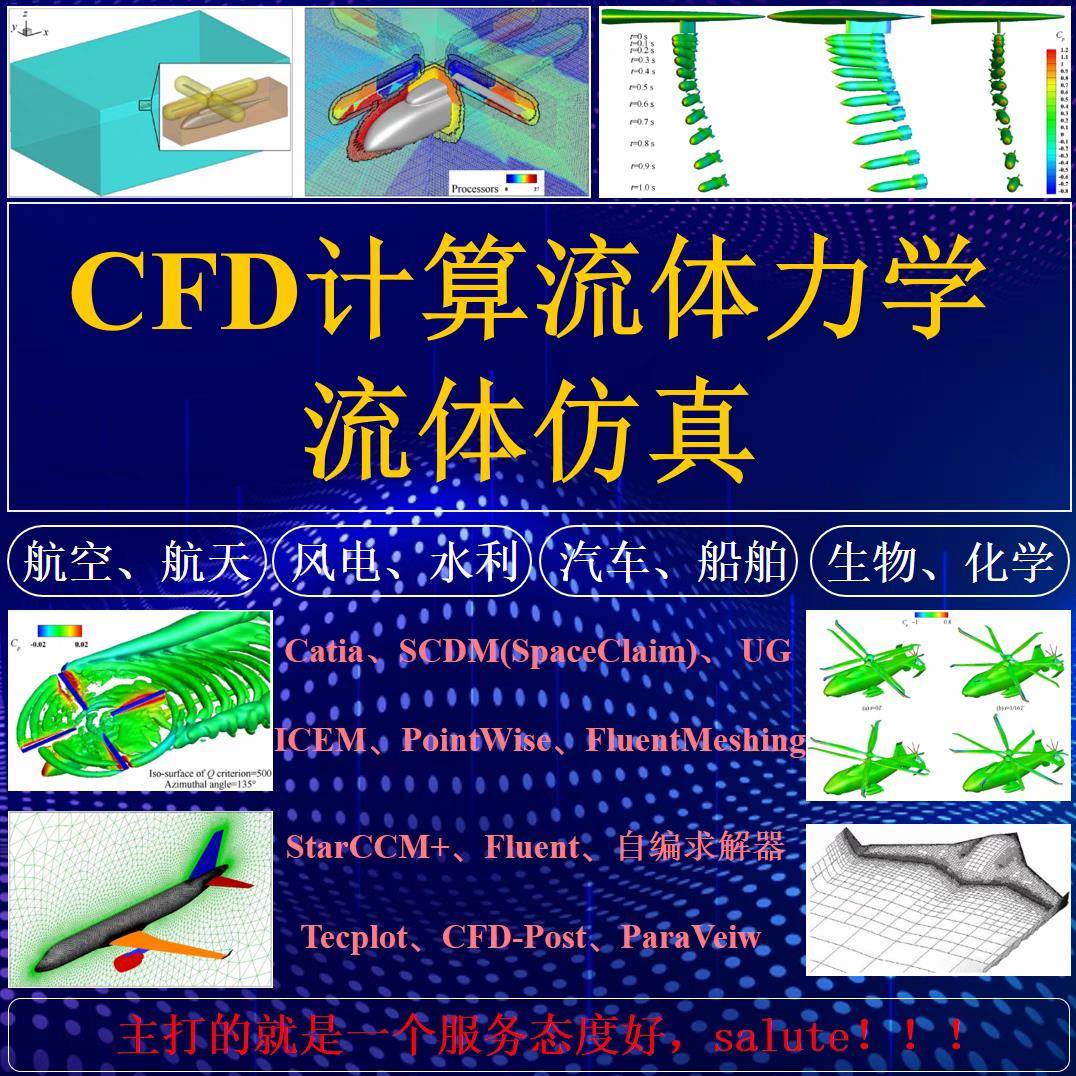 CFD计算流体力学/流体仿真/fluent/starccm/catia/icem/tecplot