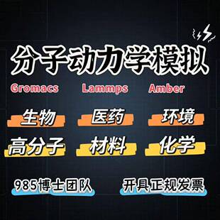 分子对接/分子动力学模拟 Gromacs lammps amber 代算 模拟计算