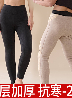 意大莱男秋冬加厚三层中高腰貂绒贴护保暖裤女士敷暖裤4682/4782