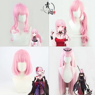 【青阁】hololive EN一期生森美声cos假发死神Mori Calliope粉