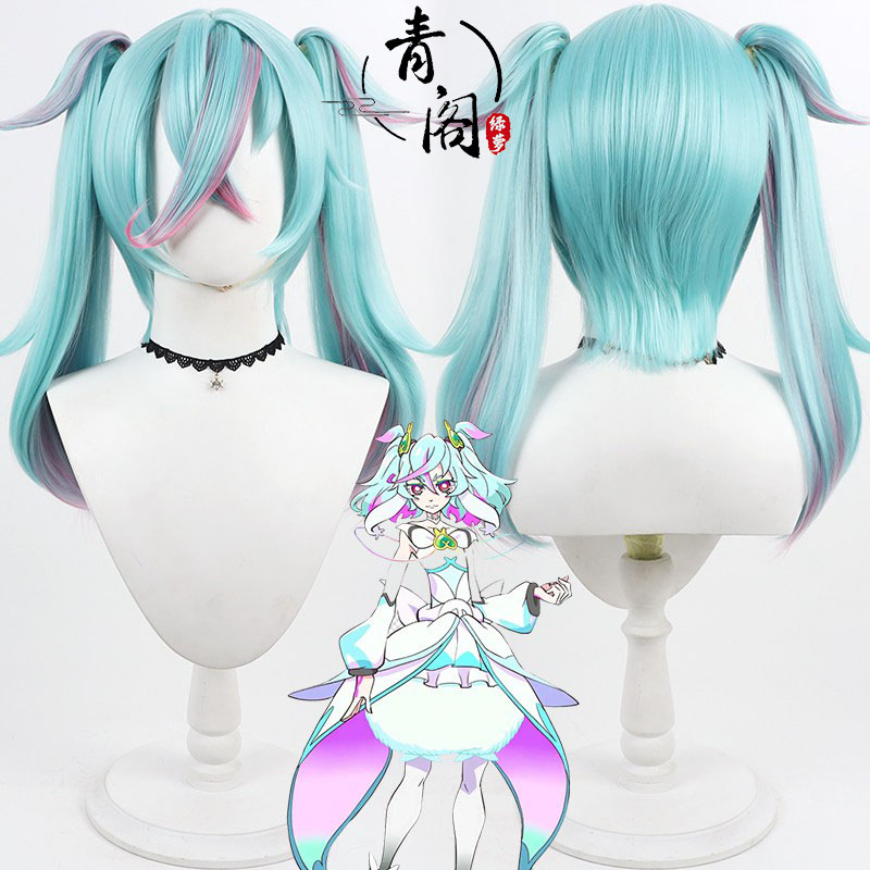 青阁 光之美少女All Stars F普利姆cos假发仿真头皮分体马尾