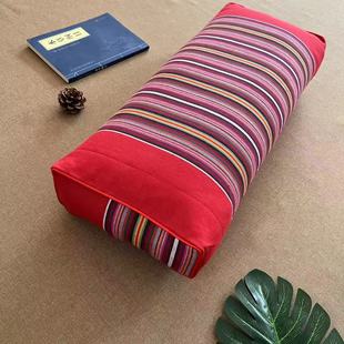 棉老粗布成人枕外皮长方形枕套花草保健枕芯内胆荞麦壳单人枕头