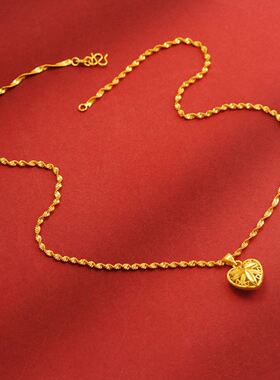 @包波知百货四叶草桃心项链女士轻奢高级感锁骨链吊坠送老婆女朋