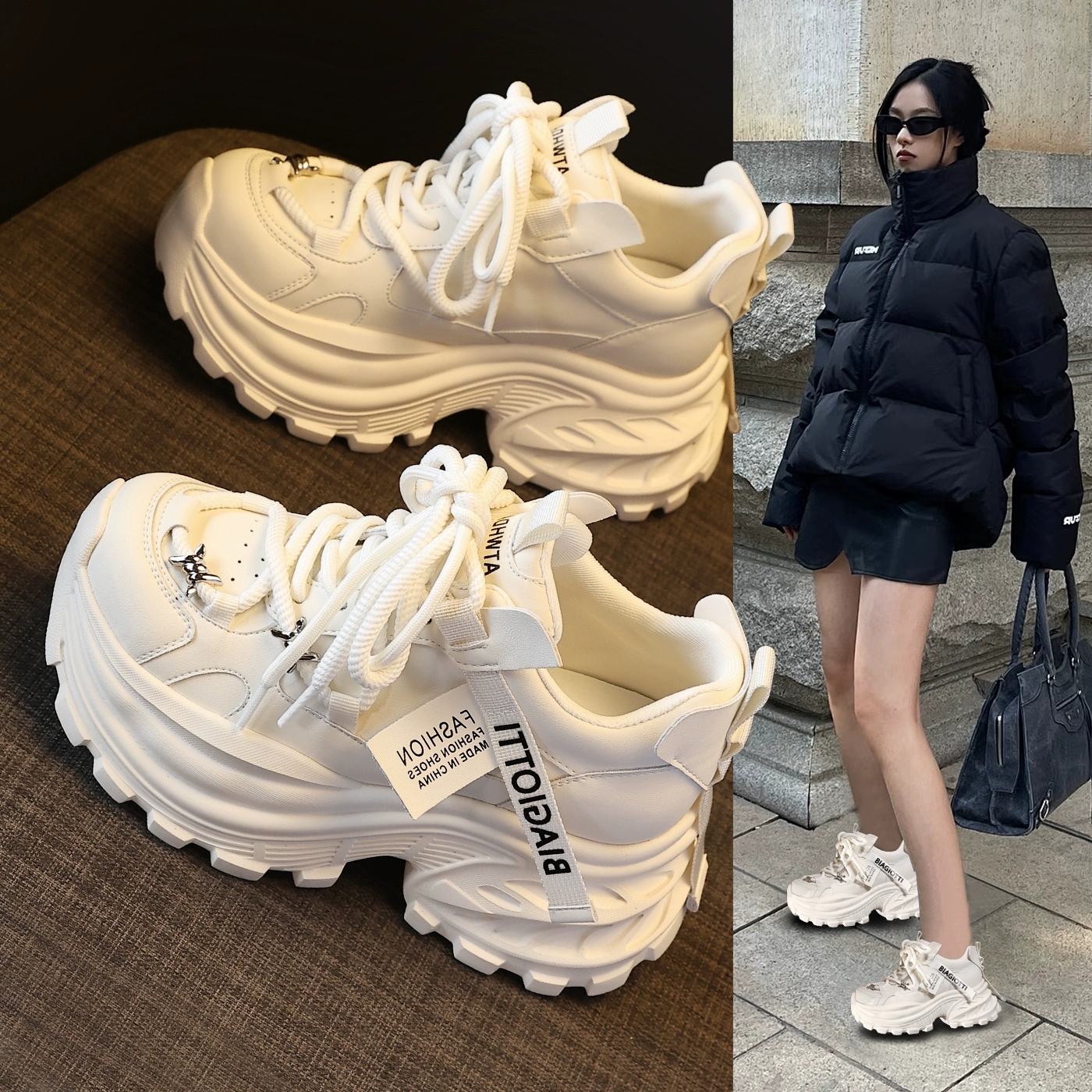 运动休闲鞋女厚底爆款老爹鞋女鞋