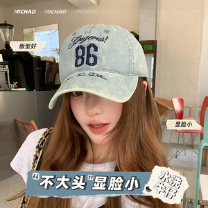 复古美式棒球帽女2026新款大帽檐显脸小鸭舌帽深顶遮阳防晒帽子男