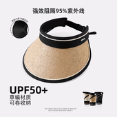 儿童防晒帽男女童户外运动空顶草帽夏宝宝遮阳帽紫外线大檐太阳帽