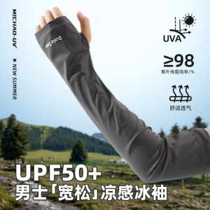 冰袖男款夏季防晒袖套2024新款户外开车冰丝护袖防紫外线骑行手袖