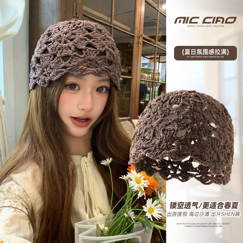 镂空蕾丝包头帽女2026新款图片
