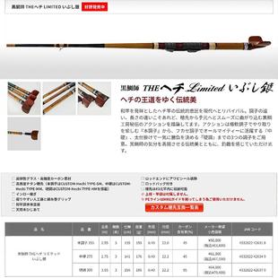 黒鯛工房 黒鯛師 THEヘチ LIMITED いぶし銀 本調子 255 前打杆