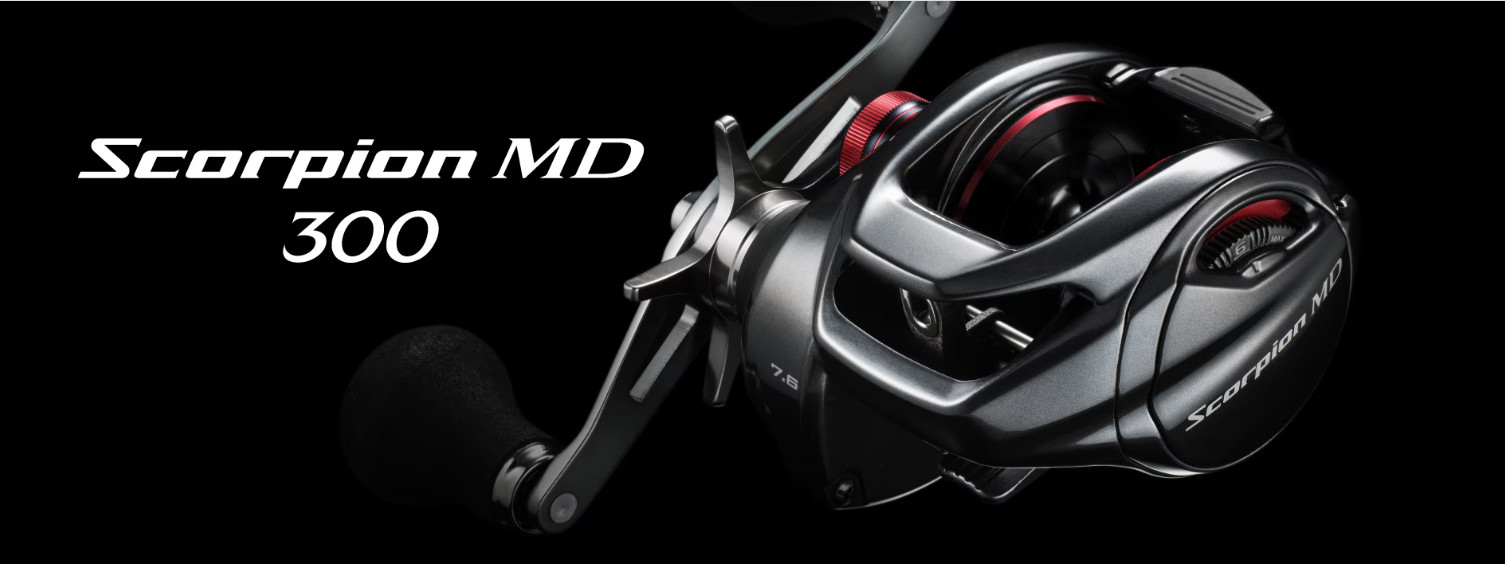 24款 shimano 红蝎 Scorpion MD 300 301XGLH 巨物水滴轮
