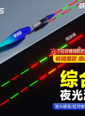 威拓森 玩好夜光漂2025新款咬钩变色高灵敏电子鱼漂日夜两用正品