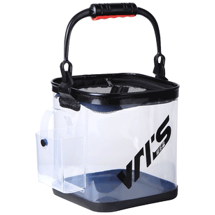 威拓森装鱼桶路亚钓鱼专用透明打水桶折叠活鱼桶溪流野钓鱼护桶