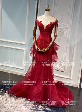 绝设品牌正品一字肩显晚礼服出租