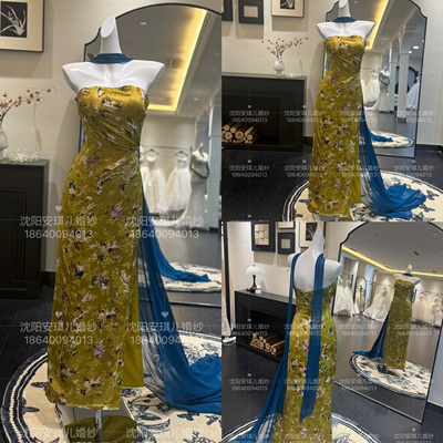 GOWNS&ROSES 正品新娘结婚婚礼新的中式礼服敬酒服晨袍出租实拍