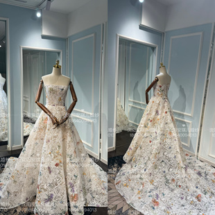 晨袍新娘高级感NEE品牌正品 敬酒礼服裙高端轻奢小众性感抹胸出租